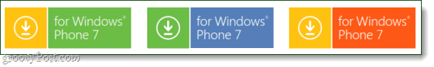 Windows Phone 7 jaunas pogas logotips