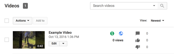 monetizētie YouTube videoklipi parāda zaļu dolāra zīmi