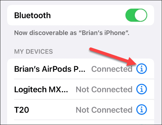 AirPods savienots ar Bluetooth