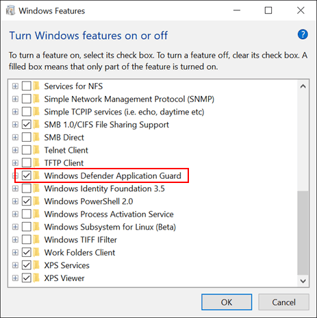 Windows aizstāvis lietojumprogrammu sargs