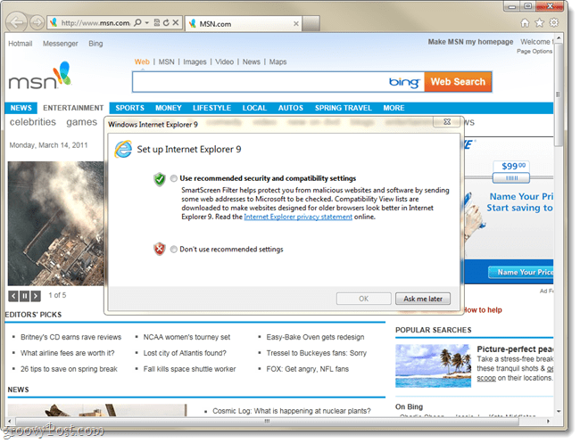 Internet Explorer 9 fināls, tagad pieejams