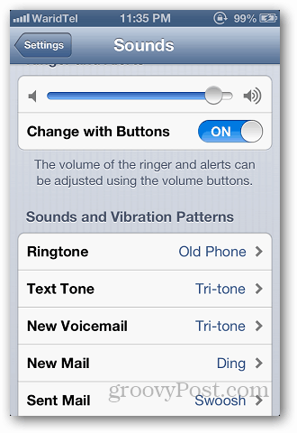 Izmantojiet pielāgotu zvana signālu iPhone 2