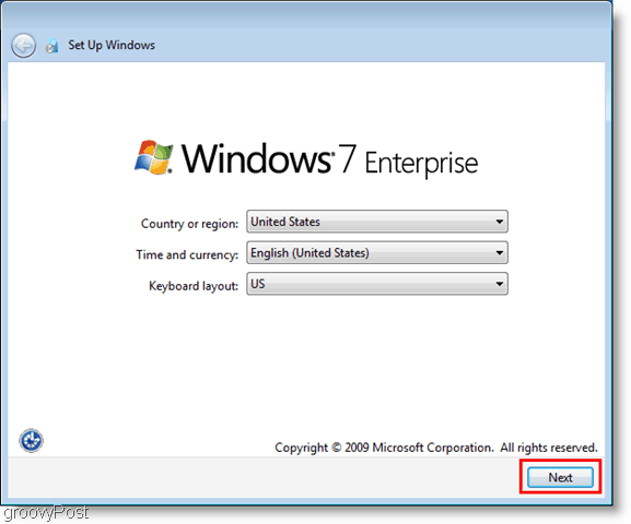 Windows 7 uzņēmuma vhd uzstādīšana un sākotnējā iestatīšana