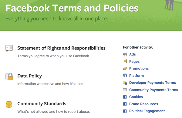 Facebook izklāsta visus noteikumus, kas jums jāzina.