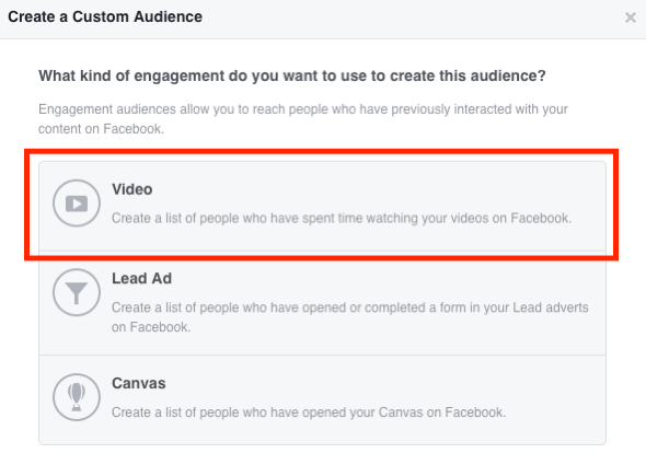 Atlasiet Video savai Facebook pielāgotajai video auditorijai.