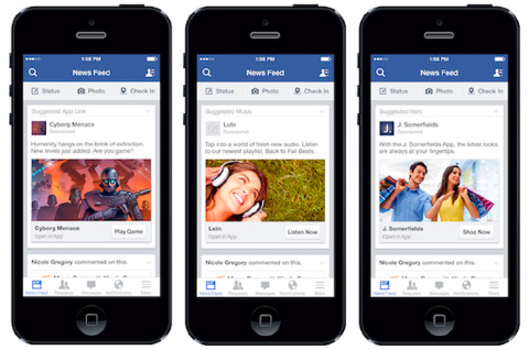 facebook mobilo lietotņu reklāmas