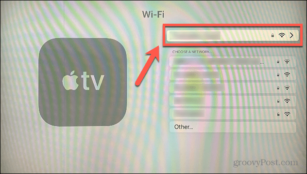 Apple TV wifi savienojums