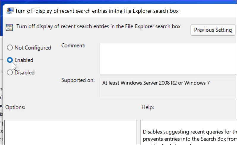 atspējojiet tīmekļa meklēšanas rezultātus operētājsistēmā Windows 11