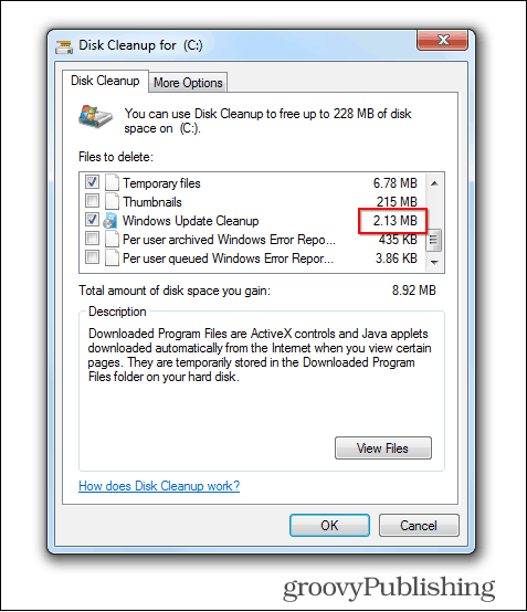 Windows 7 atjaunināšana izdzēš vecos notīrītos failus