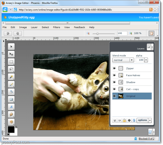 tīmekļa lietotne aviary phoenix ļauj veikt Photoshop darbus tāpat kā tīmeklī