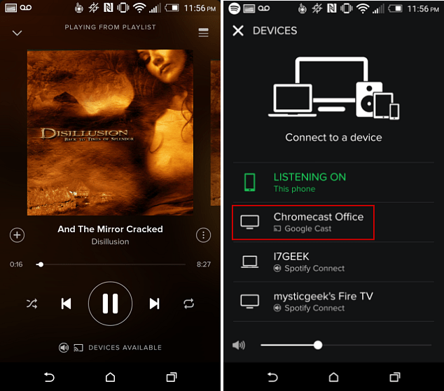 Spotify operētājsistēmā Android
