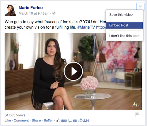 marie forleo video facebook ieraksts
