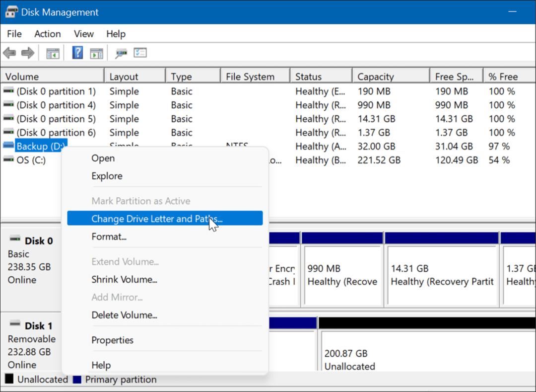 atveriet diska pārvaldību operētājsistēmas Windows 11 barošanas lietotāja izvēlnē
