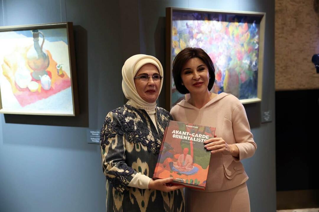 Emine Erdogan vizīte Samarkandā! Apmeklēju izstādi Uzbekistānas krāsas
