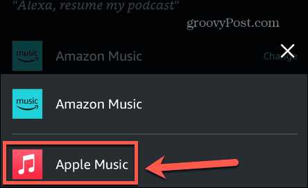 Alexa atlasiet Apple mūziku