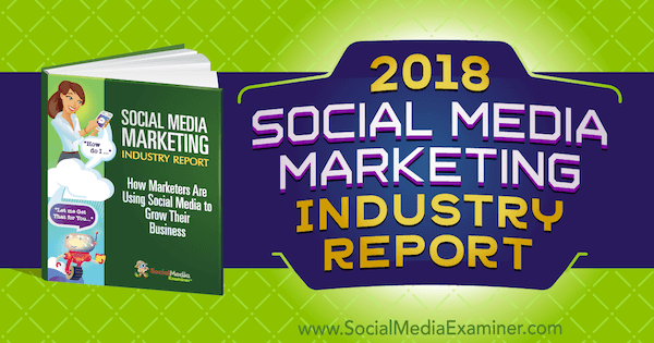 2018. gada sociālo mediju mārketinga nozares ziņojums par sociālo mediju eksaminētāju.