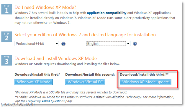 Palaist Windows 7 XP režīmu bez aparatūras virtualizācijas