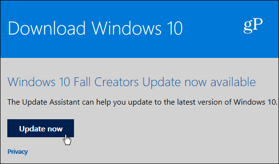 3 Atjauniniet palīga lapu Windows 10