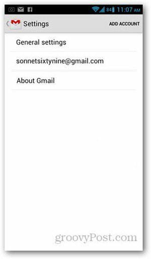 Android gmail pievienot kontu