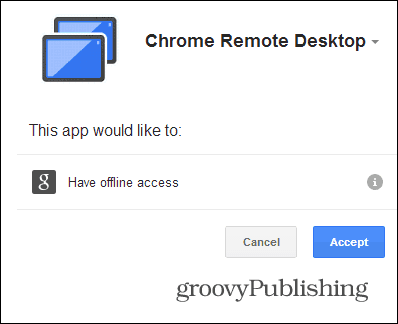 Chrome Remote Desktop PC atļauj