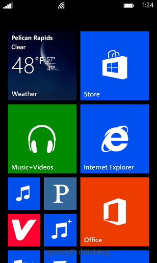 Windows Phone mājas lapa