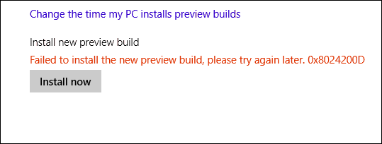 Kļūdas ziņojums par Windows 10 būvēšanu