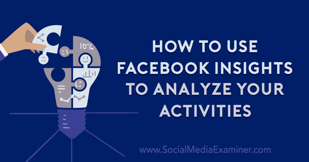 Kā izmantot Facebook ieskatus, lai analizētu savas darbības: sociālo mediju pārbaudītājs