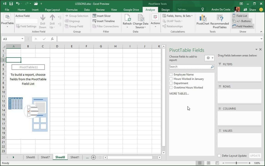 Kā izveidot Pivot tabulu programmā Microsft Excel