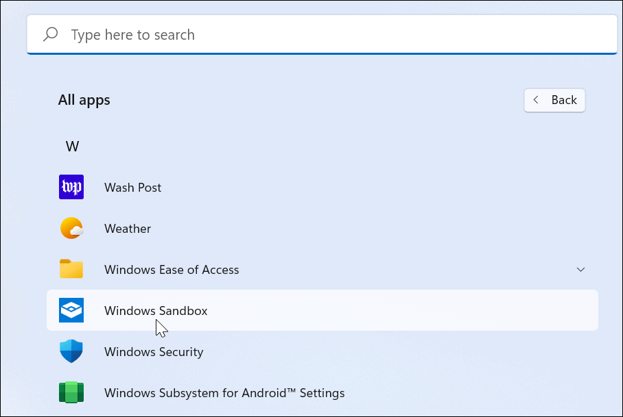 iestatiet Windows smilšu kasti operētājsistēmā Windows 11