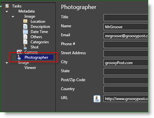 Microsoft Pro foto rīku fotogrāfa Meta dati:: groovyPost.com