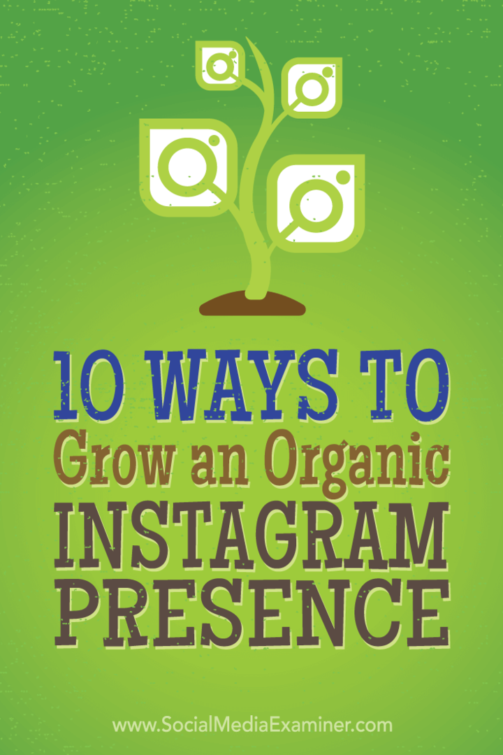 10 veidi, kā palielināt organisku Instagram klātbūtni: sociālo mediju eksaminētājs