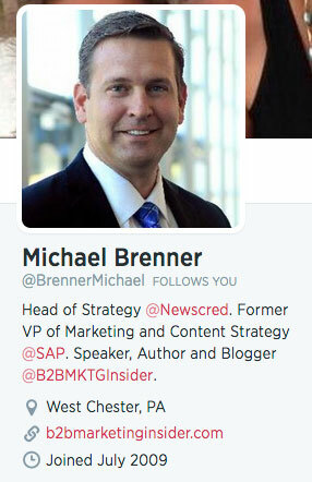 twitter profila biogrāfija no Michael Brenner