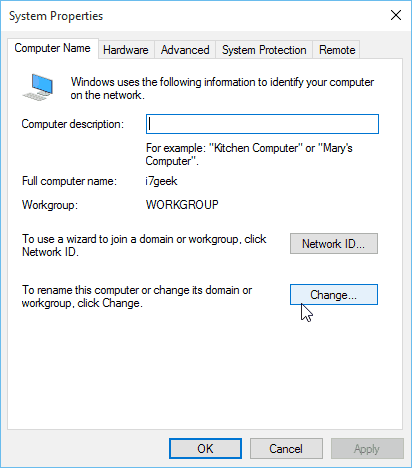 Windows 10 sistēmas rekvizīti datora nosaukums