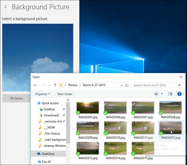 Mainiet Windows 10 pasta fona attēlu vai padariet to tukšu