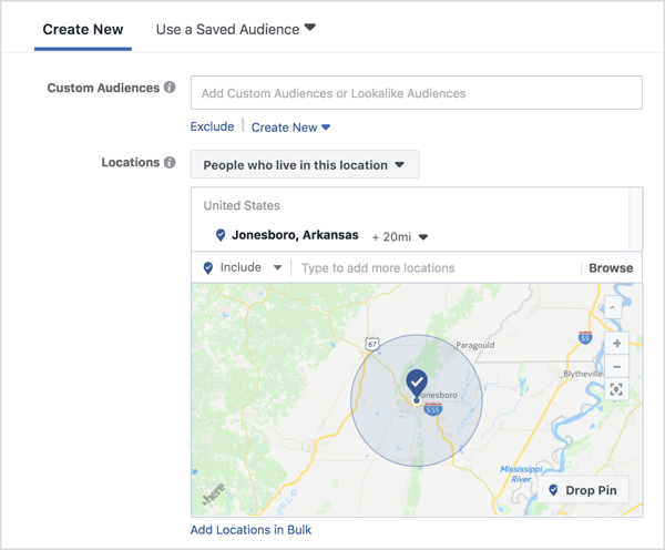 Atlasiet mērķauditorijas atlasi Facebook iesaistes reklāmai.