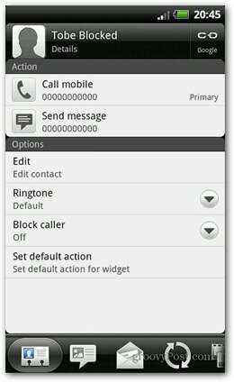 Zvanītājs HTC Android Block