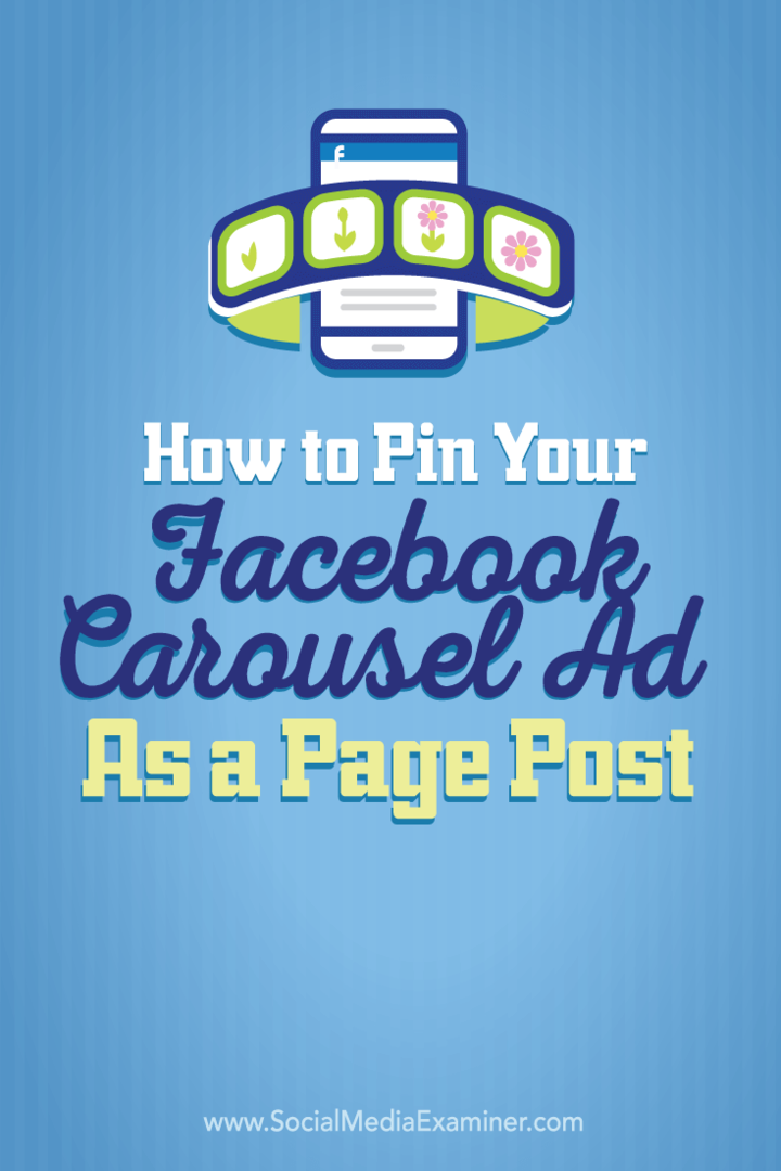 Kā piesaistīt savu Facebook karuseļa reklāmu kā lapas ierakstu: sociālo mediju pārbaudītājs