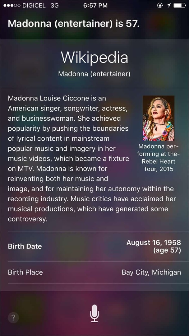 madonna siri