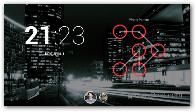 Goggle Nexus 7 bloķēšanas ekrāns