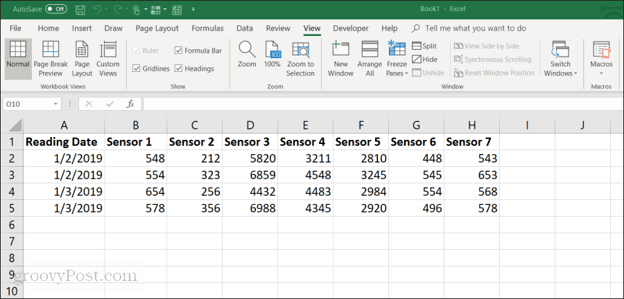Excel izklājlapas piemērs