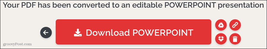 iLovePDF konvertēts PDF uz PowerPoint