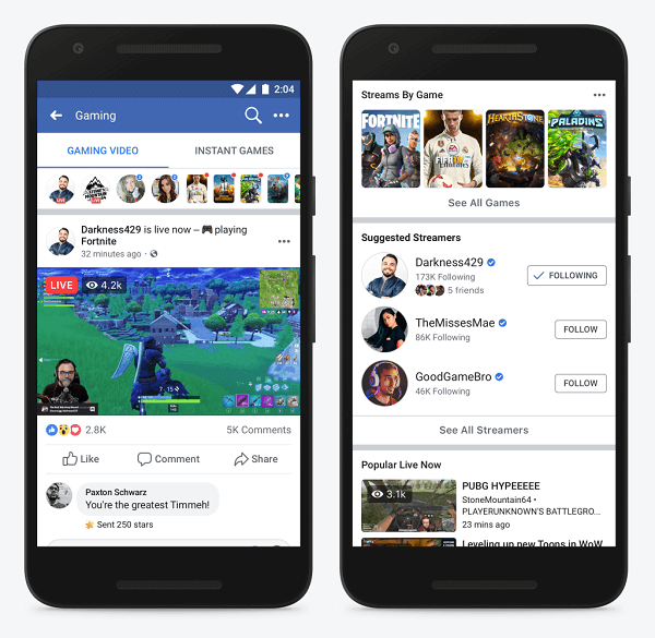 Facebook paziņoja par programmu Level Up, jaunu programmu, kas īpaši paredzēta jauniem spēļu veidotājiem, un debitēja jauna vieta cilvēkiem no visas pasaules, lai atklātu un skatītos spēļu video straumes Facebook.