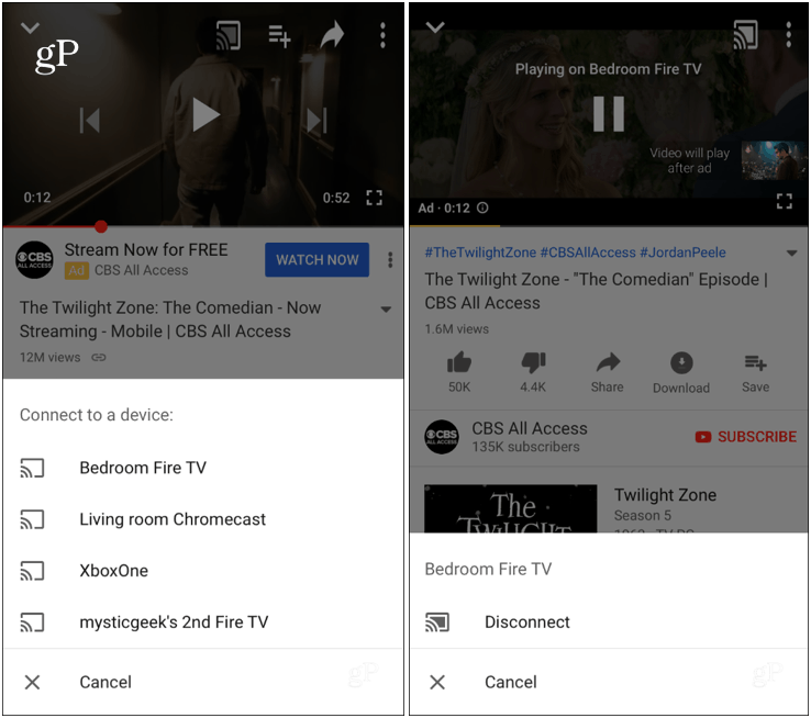 Apraidiet YouTube iPhone uz Fire TV