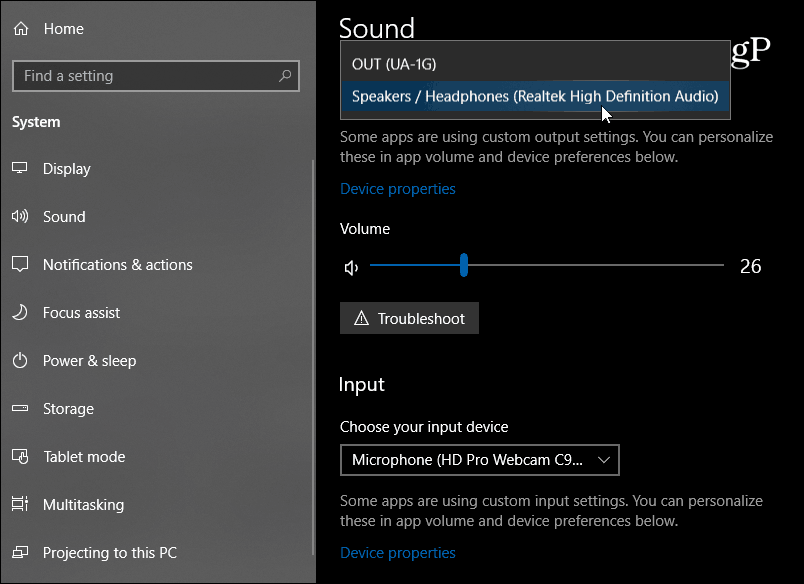 Jauni skaņas iestatījumi Windows 10
