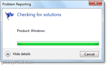 Windows 7 automātiski izveidos savienojumu un meklēs problēmas