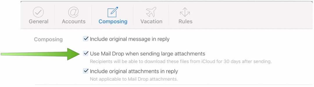 Kā nosūtīt failus, izmantojot e-pastu, izmantojot iPhone, izmantojot iCloud