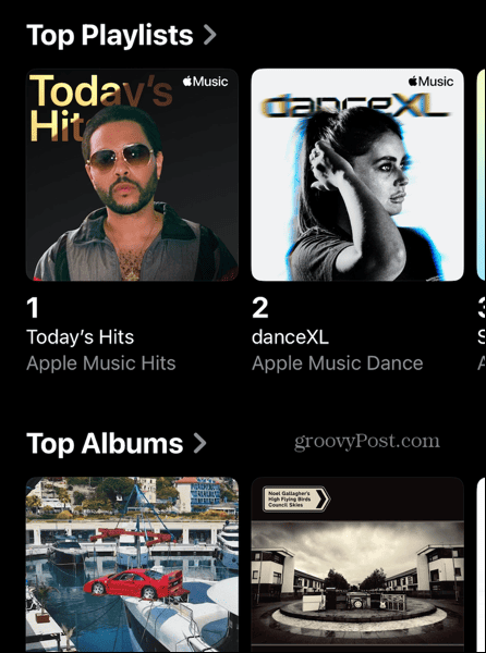 Apple mūzikas topu populārākie atskaņošanas saraksti