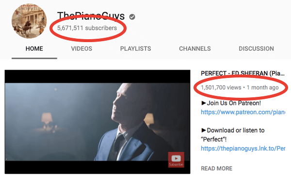 Derral palīdzēja The Piano Guys iegūt vairāk nekā 1 miljonu abonentu vietnē YouTube.