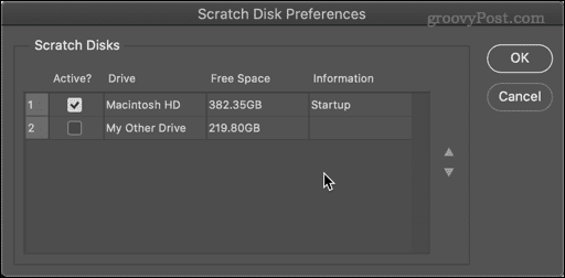 scratch disk atlase Photoshop