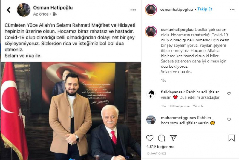 Vai Nihat Hatipoğlu atrodas intensīvajā terapijā? Nihat Hatipoğlu dēls Osmans Hatipoğlu paziņoja!